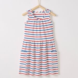 Red white and blue striped dress